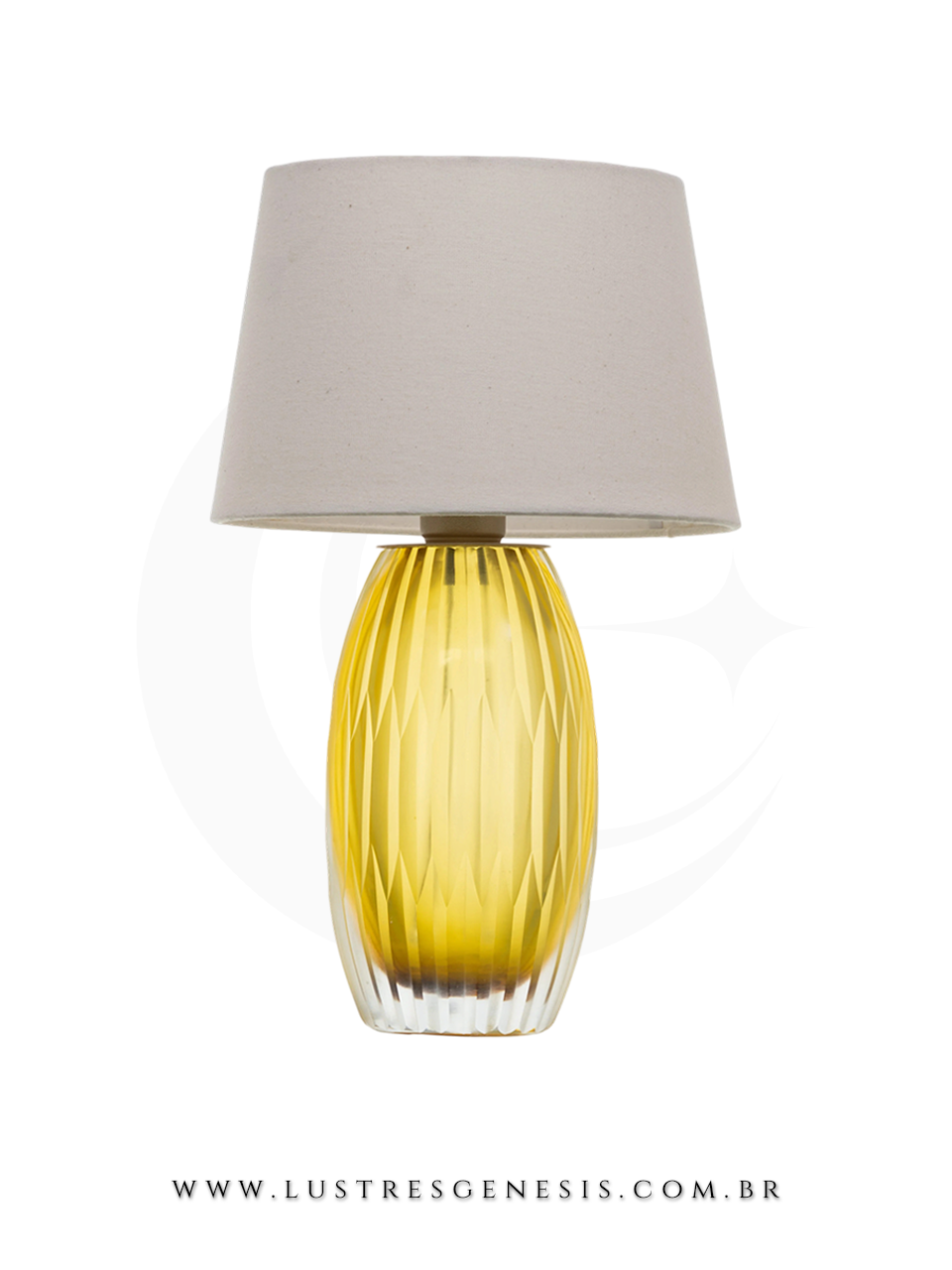 Abajur de Mesa Decorativo Murano Lucien Ambar Vidro Trabalhado Design Elegante para Quarto Sala Estar Hall